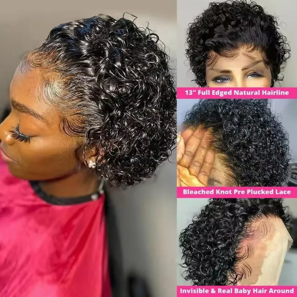 Pixie Cut Wigs Human Hair Short