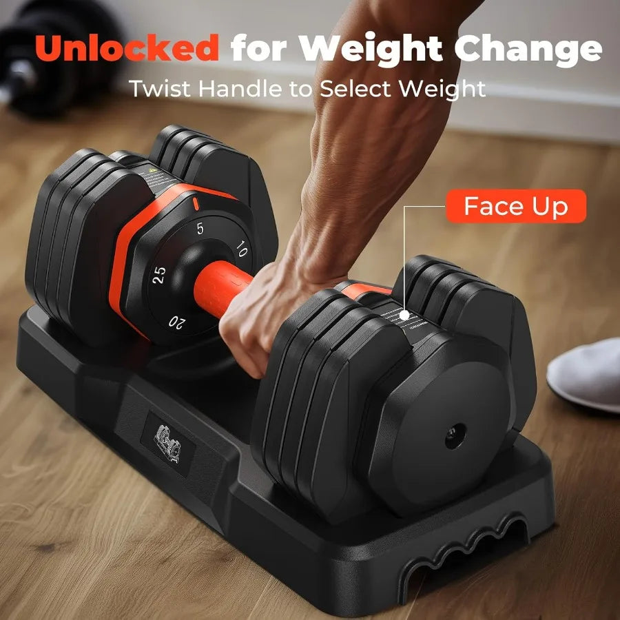 Adjustable Dumbbell Set of 2 110LB/50LB