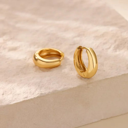 Classic Chunky Stainless Steel Hoop Earring - MONLANE