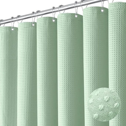 Waterproof Plain Waffle Shower Curtain
