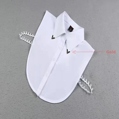 1Pc Solid Color Detachable Shirt