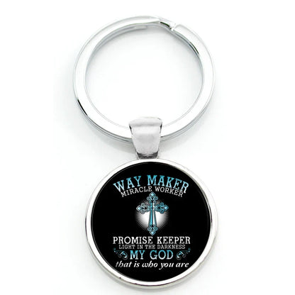 Keychain With Printed Bible Quote