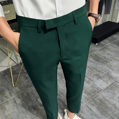 Men's Slim Fit Dress Ankle Trousers