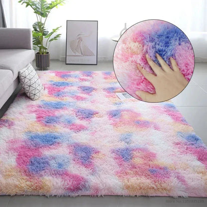 Rainbow Fluffy Carpet