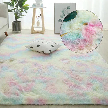 Rainbow Fluffy Carpet