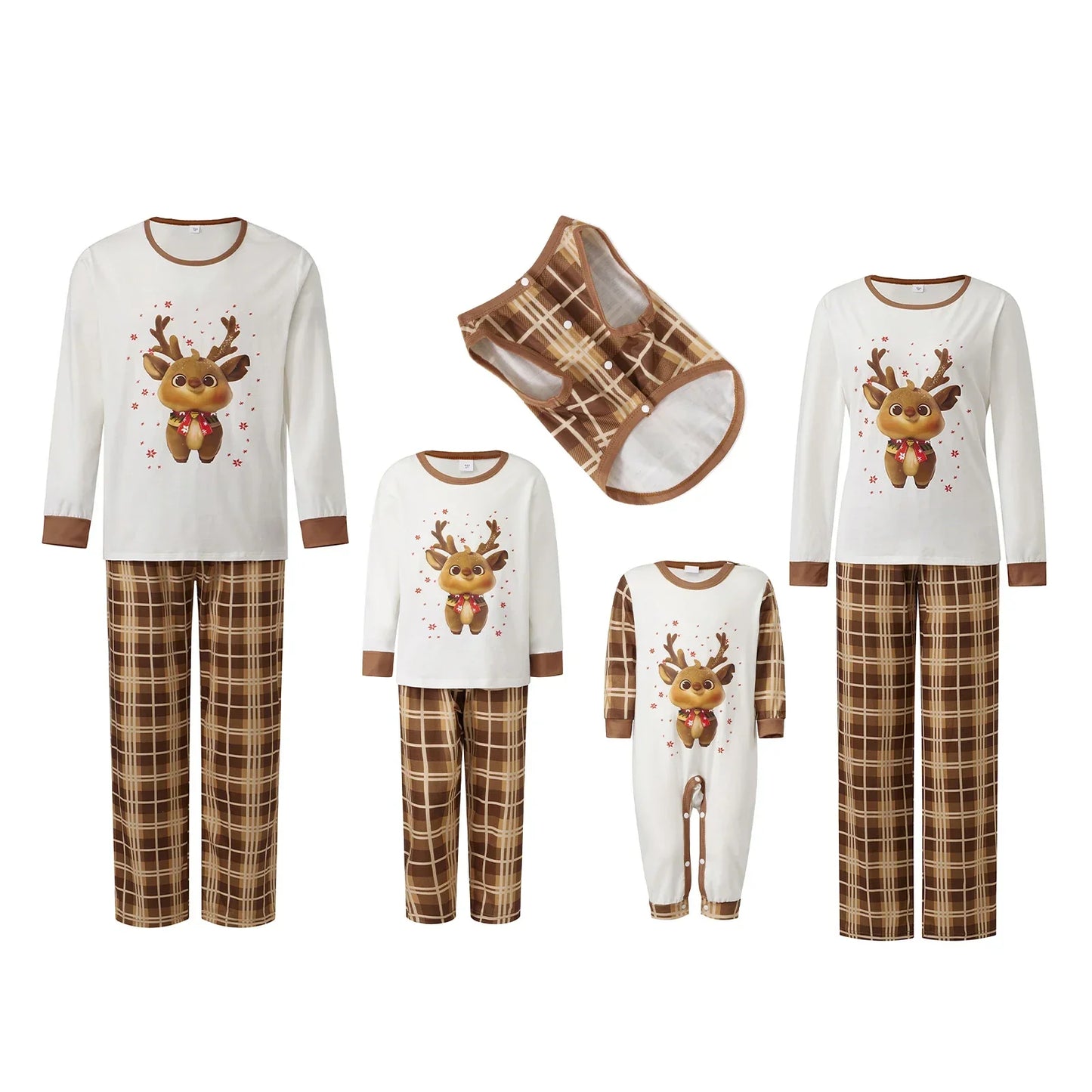 Elk Print Family Pajamas Matching Sets