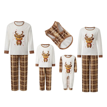 Elk Print Family Pajamas Matching Sets