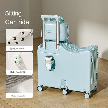 Children's Luggage Set with USB Cup Holder