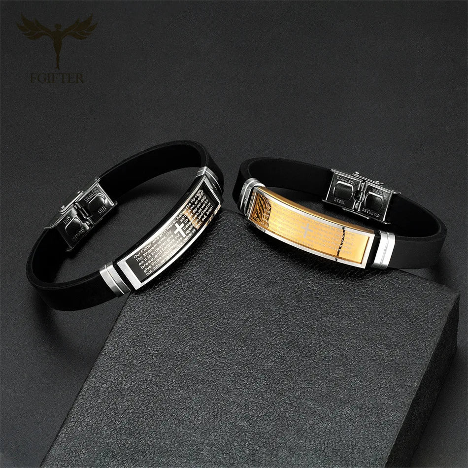Bible Prayer Cross Bracelet