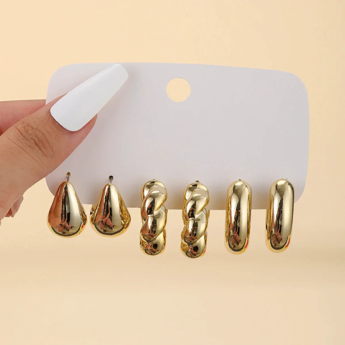 Cross-Border minimalist C-earrings