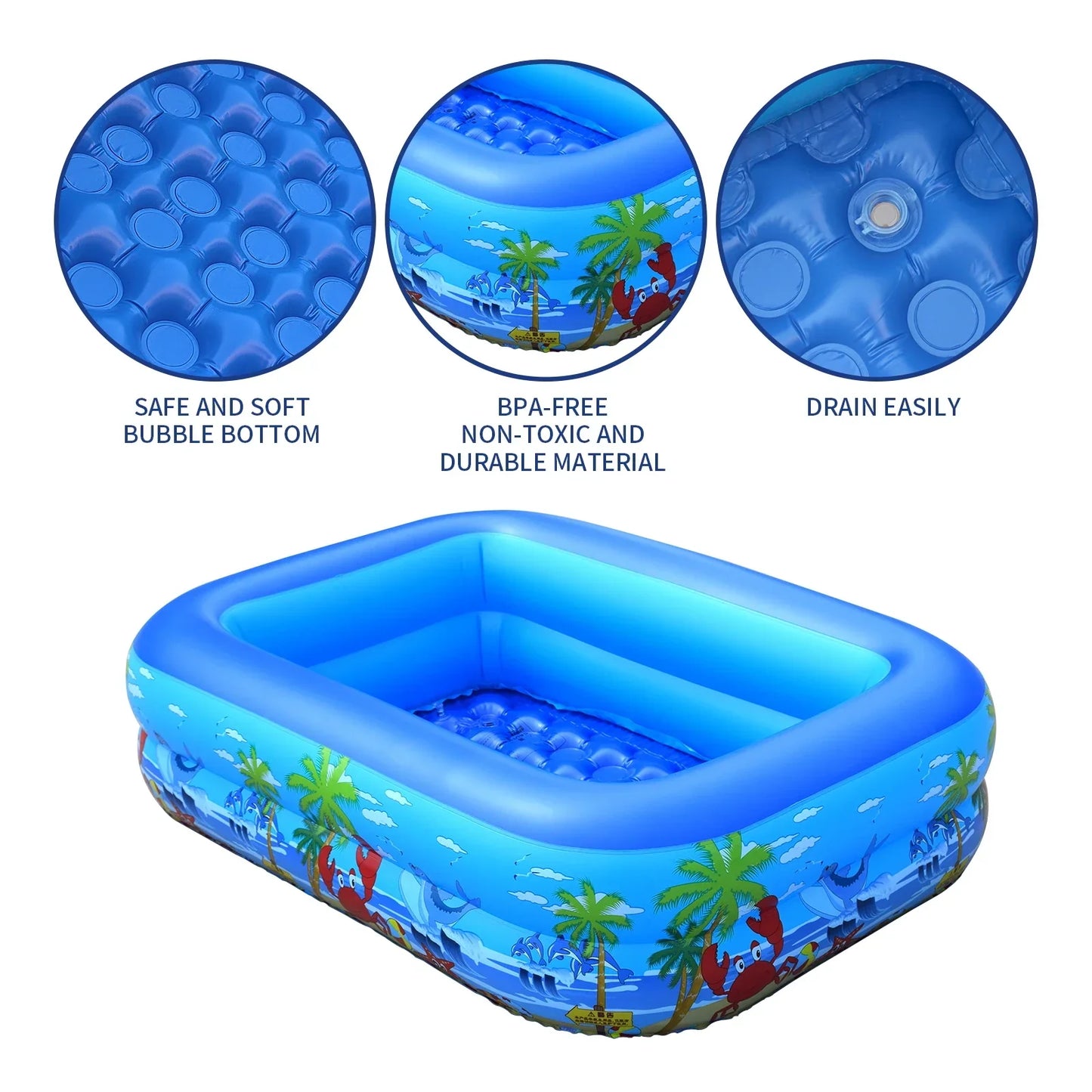 Inflatable Ball Pit Pool for Kids, Toddlers, Adults