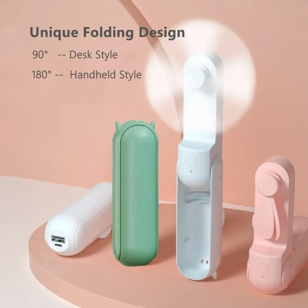 Handheld mini fan, view 2