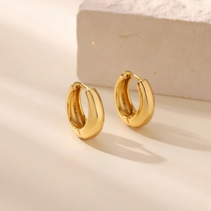 Classic Chunky Stainless Steel Hoop Earring - MONLANE