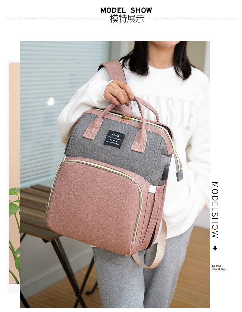 Foldable Baby Crib Backpack