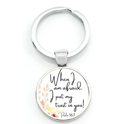 Keychain With Printed Bible Quote