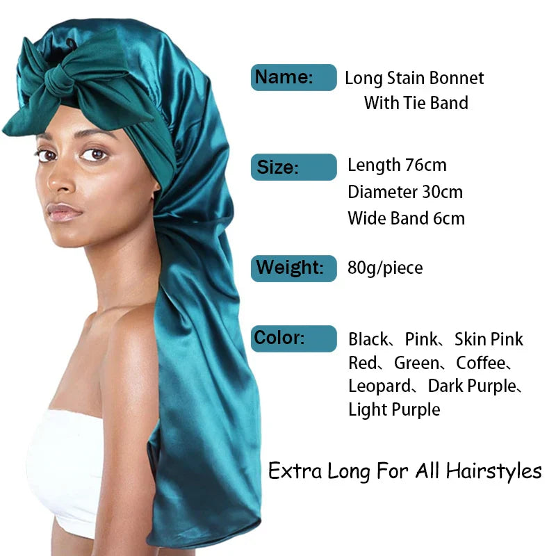 Soft Silky Long Satin Bonnet