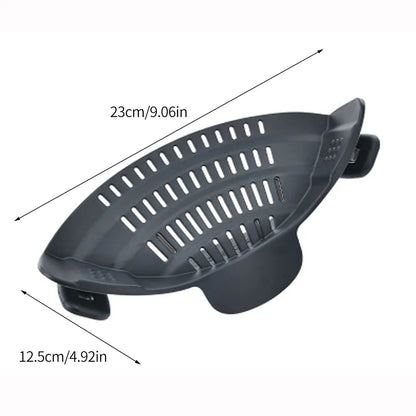 Silicone clip-on colander, view 4
