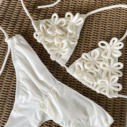 Ruched Triangle Brazilian Bikini in 13 Colors
