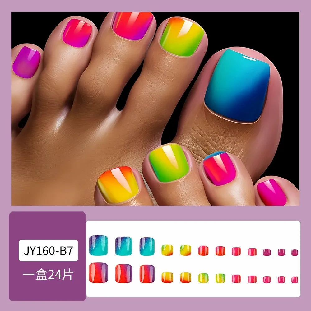 Press On Rainbow Nails