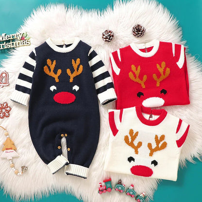 Baby Christmas Knit Romper