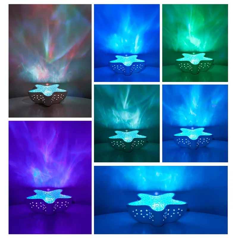 Starfish wave projector night light, view 4