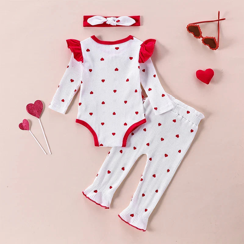 Baby Girl Romper 3 Piece Set