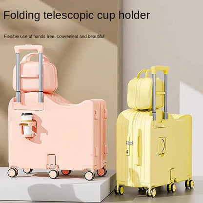 Children's Luggage Set with USB Cup Holder