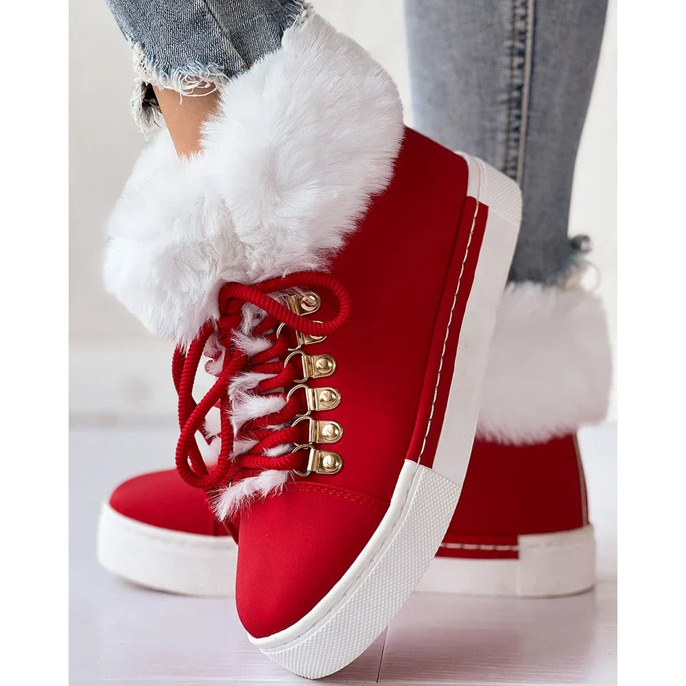 Fuzzy Lined Thermal Ankle Boots