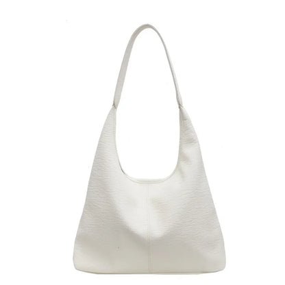 Bucket hobo bag in white