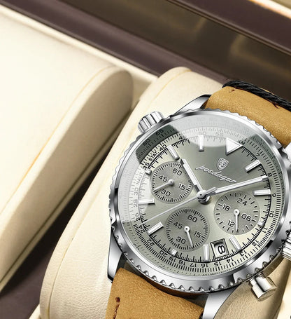 Quartz Waterproof Leather Wristwatch