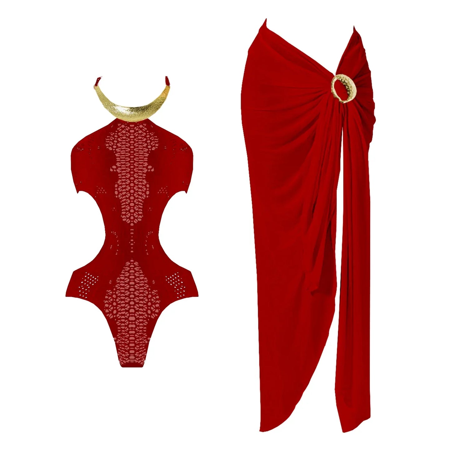 Sexy Cut Out Swimwear Set