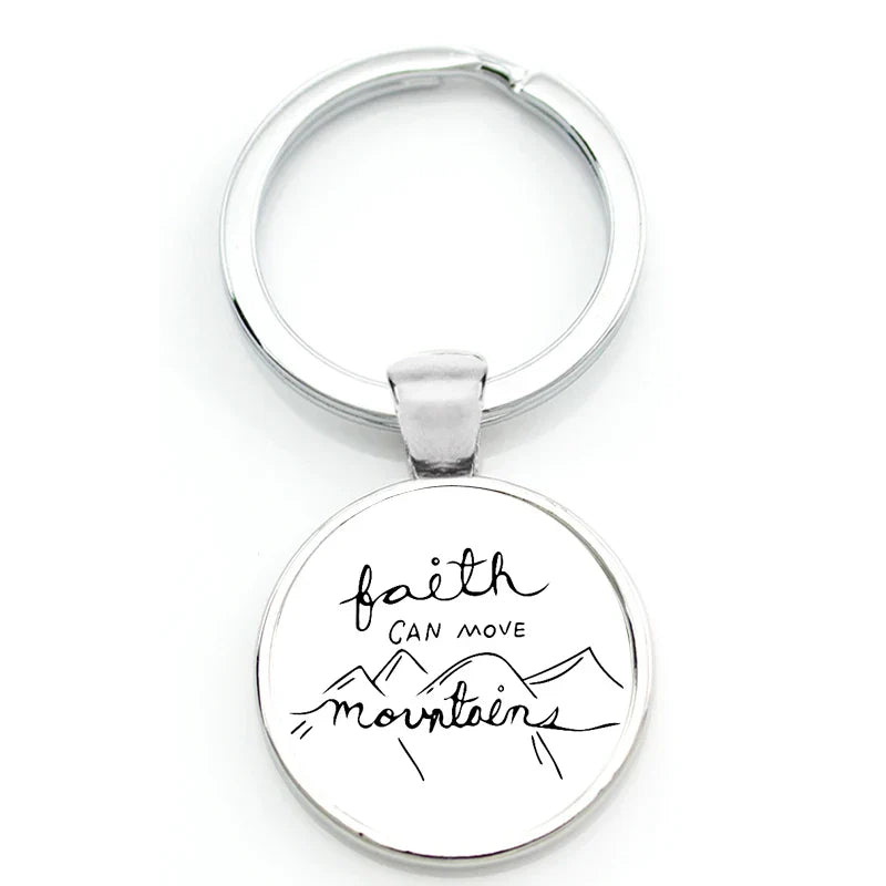 Keychain With Printed Bible Quote