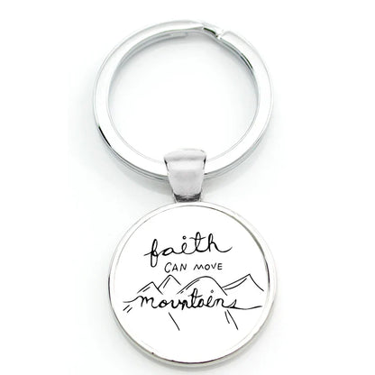 Keychain With Printed Bible Quote