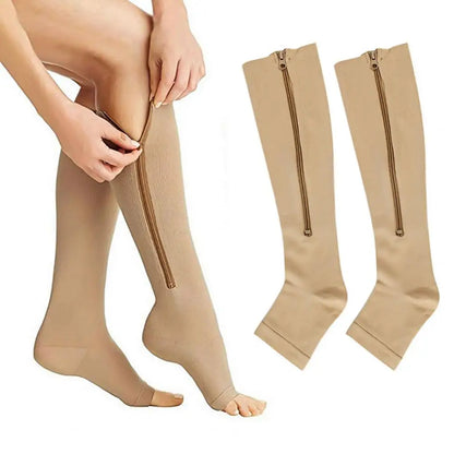 1 Pair zippier Compression Stockings