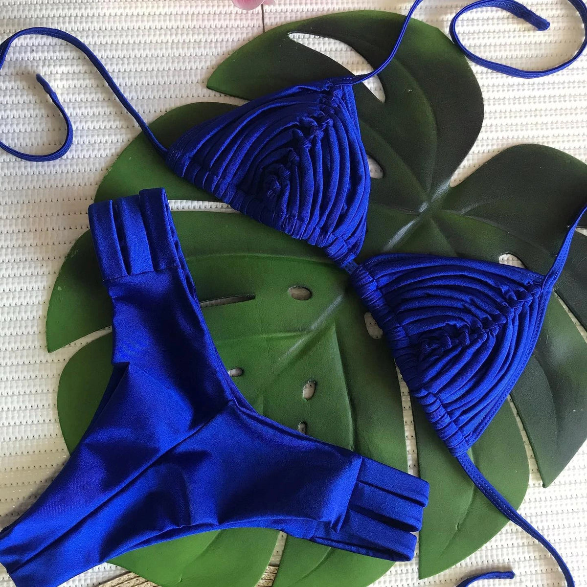 Ruched Brazilian bikini, view 8