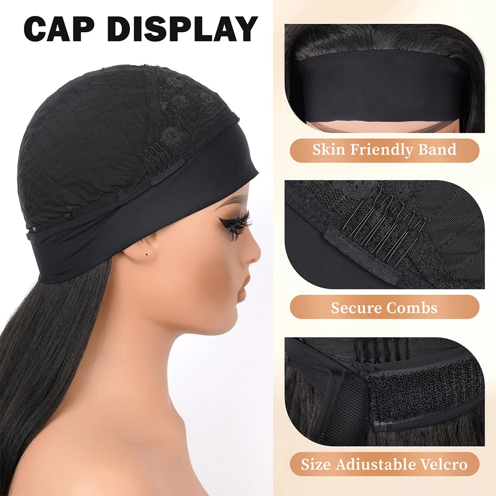 Afro Curly Headband Wigs for Black Women