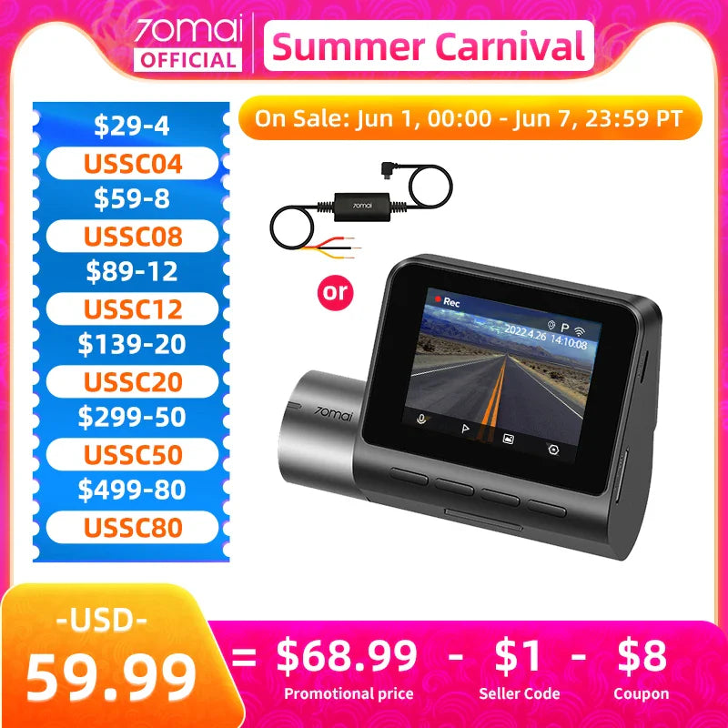 Dash Cam Pro Plus Built-in GPS Wifi Support