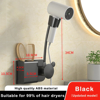 Wall Mounted Hair Dryer Holder