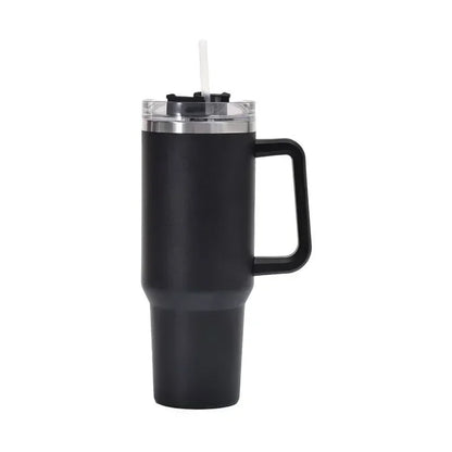 Insulated Tumbler with Handle and Straw