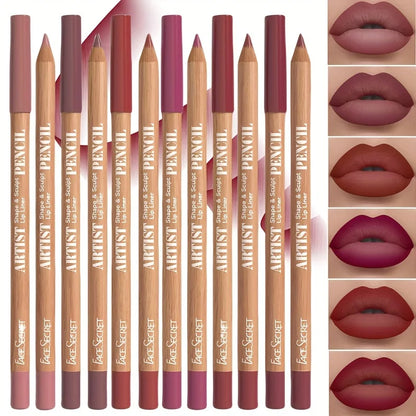 6pcs Velvet Matte Lip Liner Set