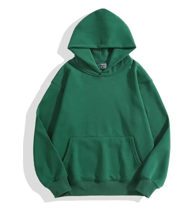 Casual Thick Solid Color Hoodies