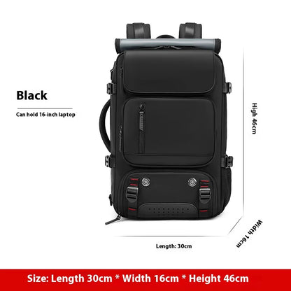 USB carry-on backpack in black