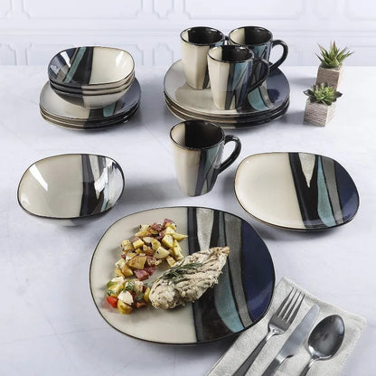 Reactive Glaze Stoneware Dinnerware Set