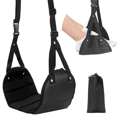 Airplane foot hammock in black