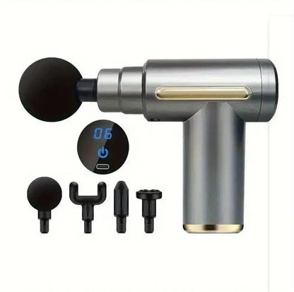 Mini Massage Gun with 4 Heads, USB-C Rechargeable