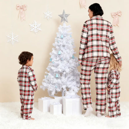 Plaid Print Christmas Family Pajamas Set