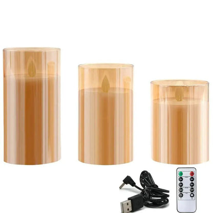 LED Flameless Glass Candle set