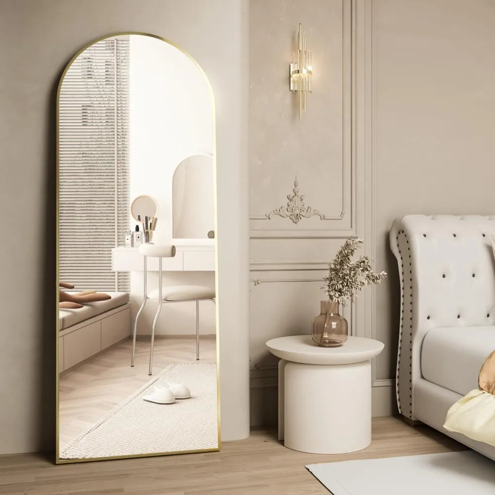 Full Length Arch Floor Mirror with Stand