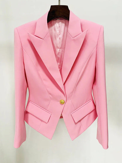 Designer Slim Fitting Single Button Blazer