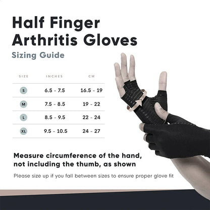 Copper-infused fingerless compression gloves for typing